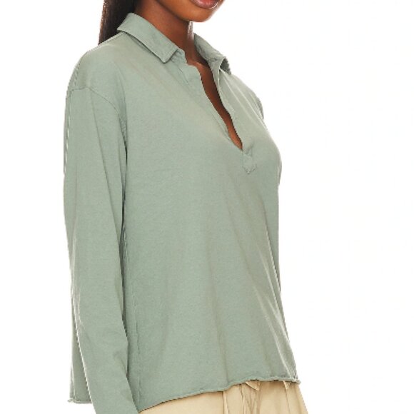 Patrick Popover Henley Frank & Eileen Size: S Color: Sage NWT - Picture 3 of 4